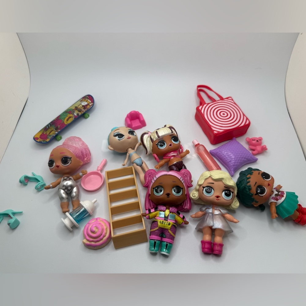 LOL Dolls lot Toy Figures some clothes and accessories Target  shoes skateboard